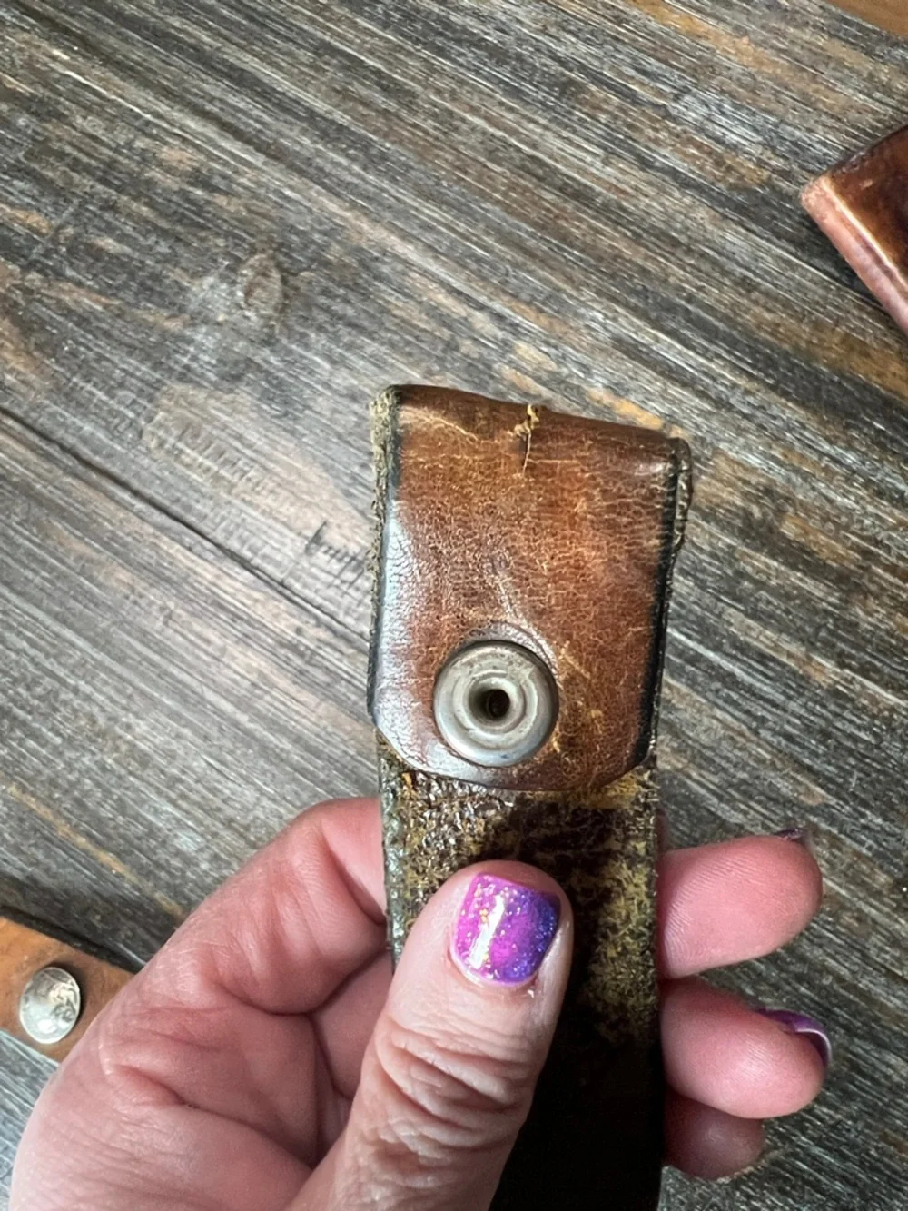 Vintage Nickel Indian Head Leather Belt and Wallet.